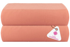 Casa Copenhagen Egyptian Cotton Exotic Hand Towel 400 Gsm (Wf Malibu Peach)- 2 Pcs
