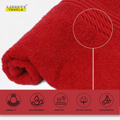 Liberty Towels Medium Size Bath Towel 450 Gsm | Soft, Quick Dry, Super Absorbent Turkish Towel For Bathroom, Gym & Travel (Tango Maroon)