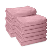 Housse Premium Microfiber Face Towel 1700 Gsm | Korean Beauty Ultra Absorbent, Odour-Free, Quick Dry Face Towel (Pack Of 12) - Dusky Orchid