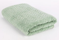 Maxoshine Microfiber Bath Towels 310gsm Large Size-Super Soft Coral Fleece Bathing Towel With Hook Quick Dry Super Absorbent-Bath Towel For Men & Women (Green)