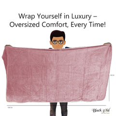 Black Gold Ultra Soft Bath Towel 1600 Gsm | Premium Microfiber, Quick Dry, Highly Absorbent, Oversized Bath Towel Pool, Spa, Travel & Hotel Use (Mauve Pink)- Pack Of 3