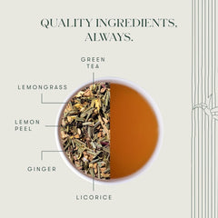 Luxmi Estates Citrus Sky Lemongrass Ginger Green Tea - 100gm Tin, 3.5 Ounce | USDA Certified Organic Darjeeling Green Tea - Natural Lemon Balm Tea - Calming, Supports Digestion