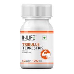 Inlife Tribulus Terrestris For Men Gokshura With Saponins 40%, 1000mg, Herb Traditionally Used In Ayurvedic Practices To Support Men's Health | 60 Veg Capsules 50gm 0.1lbs