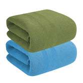 House Of Terry 100% Cotton Bath Towel 900 Gsm | Quick Dry, Fade-Resistant, Soft, Lightweight & Absorbent For Men & Women Large Size Towel (Blue & Olive Green) - 2 Pcs