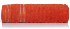 Casa Copenhagen Egyptian Cotton Waffle Large Size Bath Towel 500 Gsm (Orange)