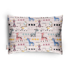 Premium Baby Pillow For Kids, Super Soft Cotton Kids Cushion - 12 X 18 Inches | For 5 Years Old Kids, Cartoon Prints - Colorful Giraffe | Bed Pillow, Washable, Easy To Care - Pillow 11