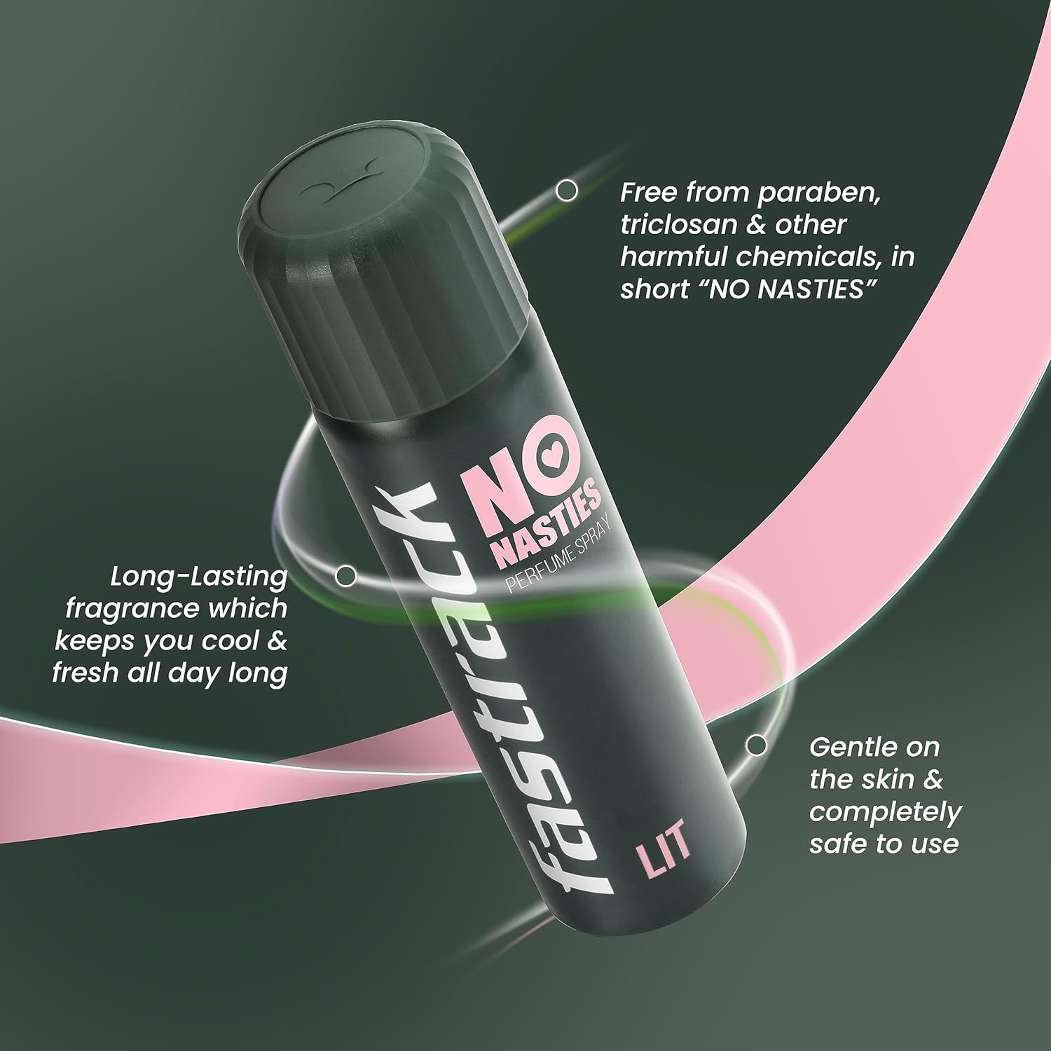 Fastrack No Nasties Lit Deodorant Perfume Spray 135ml 4.5 Fl.oz. Unisex Fragrance Fastrack No Nasties Lit Deodorant Perfume Spray 135ml 4.5 Fl.oz. Unisex Fragrance