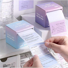 512 Pcs Pull-out Sticky Note Set With Dispenser, 8 Patterns Mini Sticky Notes Pad - Random Color