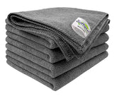 Softspun Microfiber Cleaning Cloths Towel 300 Gsm | Thick Lint & Streak-Free Multipurpose Cloths Automotive Microfibre Towels For Car, Bike Cleaning Polishing Washing Pack Of 5 (Grey)