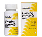 Healthaid Evening Primrose Oil 1000mg With Vitamin E, For Women Health & Skin Care, Supports Hormonal Balance, Pms & Menopause, Rich Source Of Omega 6 | 30 Softgel 50gm 0.1lbs Each Pack Of 2