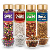 Panjon Swad Mouth Fresheners Rajasthani Mix, White Sweet Saunf, Shahi Navratan Mix & Roasted Saunf | 450gm, Pack Of 4 Bottles
