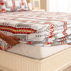 All Around Elastic Bedsheet For King Size Bed With 2 Matching Pillow Covers | 78 X 72 Inches, Multicolor | Super Soft & Breathable