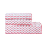 Spread Spain Microfiber 1 Bath & 2 Hand Towels 1000 Gsm | Extra Soft Plush & High Absorbent Towel For Gym & Workout - Pack Of 3 (Pink)