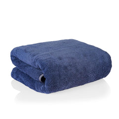 Sellsworld Microfiber Large Bath Towel 600 Gsm | Quick Dry Super Absorbent Bath Towel For Men & Women | Towel For Bath, Travel, Gym, Beach, Pool & Yoga (Blue & Dark Grey)