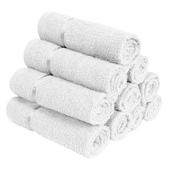Story@Home 100% Cotton Face Towel 450 Gsm (Pack Of 10)- White