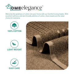 Home Elegance 100% Cotton Comfort Living Bath Towel 400 Gsm (Coconut Shell)- Pack Of 1