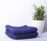 10club Bamboo Hand Towel 580 Gsm | Ultra Soft, Absorbent, Anti-Microbial & Quick Dry Towel For Daily Use, Gym, Pool, Kitchen, Travel, Sports & Yoga (Navy) -Set Of 4