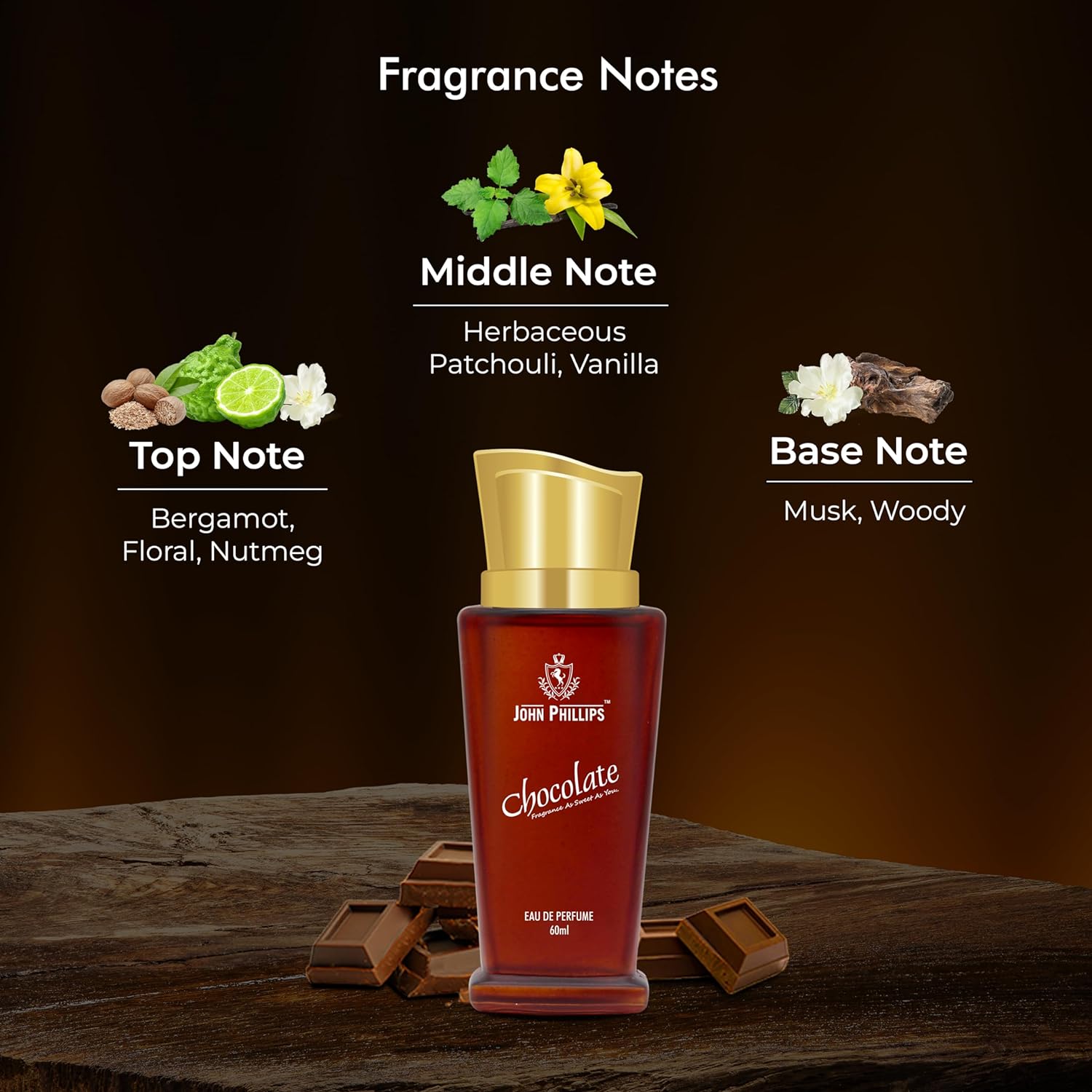 John Phillips Luxury Chocolate & Magic Rose Eau De Parfum 60ml 2 Fl.oz. Each Pack Of 2 For Men & Women John Phillips Luxury Chocolate & Magic Rose Eau De Parfum 60ml 2 Fl.oz. Each Pack Of 2 For Men & Women