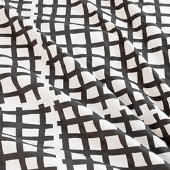 Double Size Bedsheet With Two Pillow Covers - 84 X 90 Inches, White & Black | Comfort Bedsheet For Double Bed | Perfect For Home Decor & Gifting