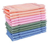 Oras Luxury Cotton Pieces Face Towel 600 Gsm | Napkins Ultra Soft Extra Absorbent Small Size Face Towel (Multicolor) - Set Of 6