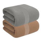 House Of Terry 100% Cotton Bath Towel 900 Gsm | Quick Dry, Soft & Absorbent, Fade-Resistant, Skin-Friendly For Men & Women Towel (Brick & Grey) - Pack Of 2