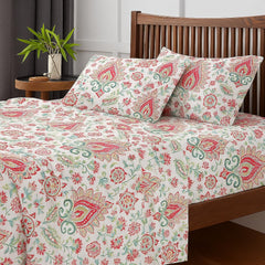 Single Bedsheet With 2 Pillow Covers - 68 X 90 Inch, Multicolor | Soft & Breathable Long-Lasting Comfortable Fabric Bedsheet
