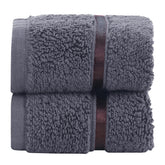 Spread Spain 100% Cotton Face Towel 600 Gsm | Roman Face Towel Super Absorbent Soft & Quick Dry Towels (Charcoal Grey) -Set Of 2