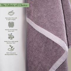 Rangoli 100% Bamboo Bath Towels 500 Gsm | Large Size Ultra Soft, Quick-Absorbent & Eco-Friendly Bath Towels - Ash Brown