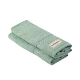 Bathriene Bamboo Hand Towels 400 Gsm | Ultra Soft, Absorbent & Quick Dry Towel (Garden Green)- Set Of 2