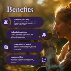 Saffron Cup Darjeeling Earl Grey Flavourful Black Tea - 40gm, 1.4 Ounce, 20 Pyramid Tea Bags | 100% Natural, Rich In Antioxidants - Infused With Bergamot & Lavender | Low Caffeine