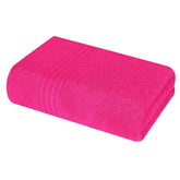 Boutiquo 100% Cotton Bath Towel 500 Gsm | Compact Quick Dry Lightweight Soft & Highly Absorbent Large Size Bath Towel - Hot Pink