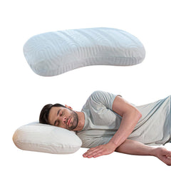 Memory Foam Pillow, Orthopedic Bed Pillow For Sleeping, For Pain Relief, White - 24 L X 17 W X 4.5 H Inch | Multi Position Sleepers, Special Curve, Washable Zippered Pillow Cover