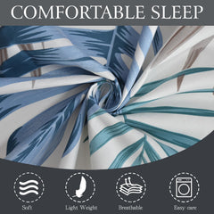 Microfiber Single Bedsheet Set With 1 Pillow Covers (60 X 90 Inches) White & Grey | Durable & Long-Lasting | 144 Thread Count | Wrinkle Free