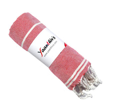 Yaanthiv'S Premium Turkish Cotton Bath Towels 900 Gsm | Eco Luxury Range Of Towels Washable & Quick Dry, Light Weight Bath Towels (Pack Of 3) - Oliver Green, Scarlet Red & Plum Purple