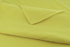 Casa Copenhagen Egyptian Cotton Waffle 1 Pcs Large Bath Towel 500 Gsm (Lime Green)