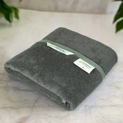 Heelium Bamboo Bath Towel | 3x Softer & Quick Drying 400 Gsm (Grey)