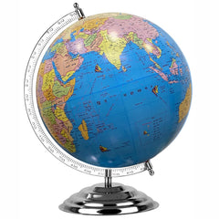Globe In Hindi With Heavy Base For Kids Learning, Students & Upsc Aspirants Study & Home Decor + Magnifying Glass, Combo Pack