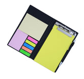 Sticky Notes, Clip Holder & Pen | Desk & Office Organizer Notebook (Lemon Green)
