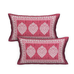 Cotton Double Bedsheet For King Size With Two Matching Pillow Covers - 90 X 94 Inches, Pink | Super Soft Breathable & Wrinkle Free
