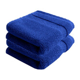 100% Cotton Hand Towel 400 Gsm | Super Soft, Absorbent, Quick Dry Hand Towel (Blue) - Pack Of 2