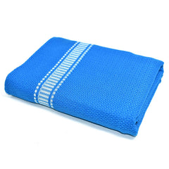 Pring Cotton Plain Dobby Thick Medium Size Bath Towel 450 Gsm (Deep Sky Blue)