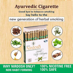 Herbal Filter Dhoompan Cigarette For Quit Smoking - Pack Of 5X 20 Cigarette Sticks | No Addiction Handmade Herbal Cigarette - Tobacco & Nicotine Free