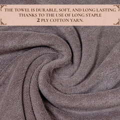 Rangoli 100% Cotton Hand Towel 450 Gsm | Hanging Towel Soft, Luxury & Highly Absorbent Towels Fade Resistant & Multipurpose Hand Towels (Brown) - Pack Of 2