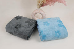 Hanker Ultra Luxury Large Size Plush Bath Towel 1000 Gsm | Blossom Super, Very Soft On Skin, Luxurious Fabric, Pure Polyamide Bath Towel (Dazzling Blue & Jungle Green) - 2 Pcs