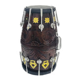 Hand Made Indian Sheesham Wood Dholak Drum With Bag - Black | Perfectly Symmetric Round Dholak - Dholak For Festival, Wedding, Satsang | Very Easy To Tune