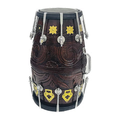 Hand Made Indian Shesham Wood Dholak Drum With Bag - Brown | Professional Grade Dholak, Made With Thoroughly Dried Mango Wood - Perfectly Symmetric Round Dholak