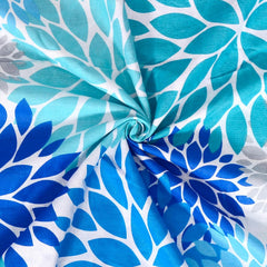 100% Cotton Single Bedsheet With 1 Matching Pillow Covers - 57 X 87 Inches, Grey & Blue | All Weather Comfort & Bedroom - Softness & Natural Breathability