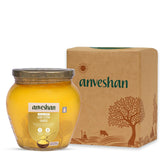 Natural Premium Bilona-Churned Gir Cow Ghee By Anveshan | High In Vitamins A, D & Healthy Bilona Method Desi Ghee Good For Digestive Health | (500ml) 16.9 Ounce | Jar Pack