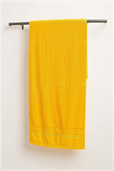 Siya Fashion Cotton Bath Towel 500 Gsm | Ultra Soft Absorbent Quick Dry Lightweight & Durable Fabric Perfect For Home, Gym, Travel & Everyday Use (Yellow)