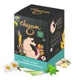 Chayam Chamomile Exotica Tea - 20 Pyramid Tea Bags | 100% Natural Whole Leaf Tea For Stress Relief, Good Sleep - Low Caffeine, Gluten Free, No Added Sugar